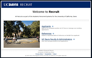 Screenshot of the RECRUIT website