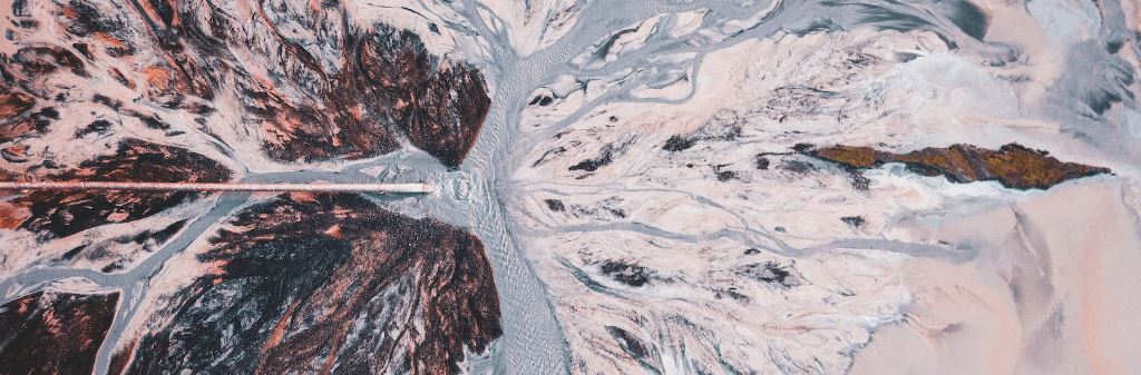 A birds-eye view of snowmelt on a mountain