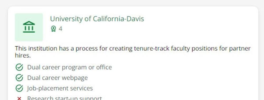 UC Davis ranked #4 overall in the “Partner Hire Scorecard Report.”