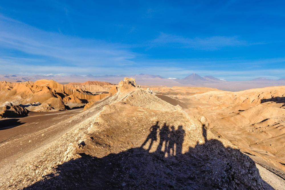 Shadows over a peak